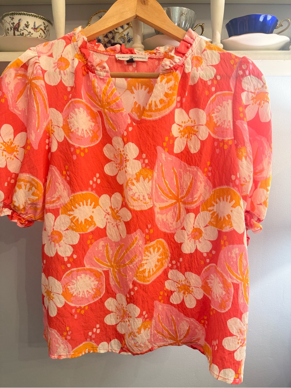 Malia Kiwi Kiss Coral Michelle McDowell Blouse